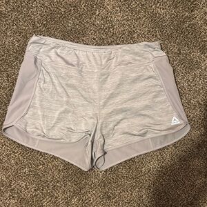 Reebok Gray Athletic Shorts Moisture-Wicking Lightweight